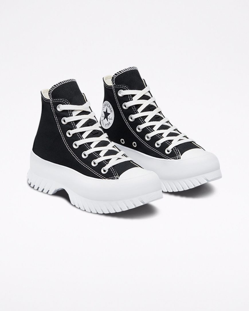 Tenisi Inalti Barbati Converse Chuck Taylor All Star Lugged 2.0 Negrii Albi | RO FIEKJ792